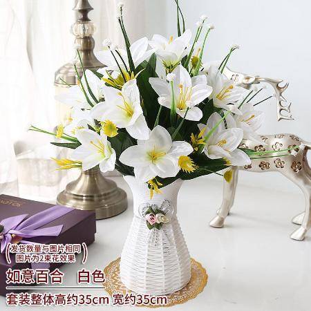仿真花假花餐桌臥室客廳裝飾品擺設花酒柜創意擺件工藝品塑料花