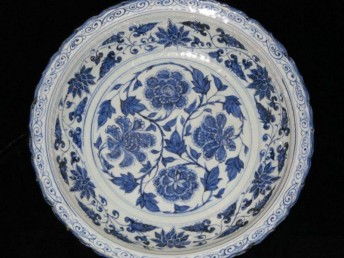 圖 哪個公司能私下交易青花花卉紋盤 西安藝術品 收藏品